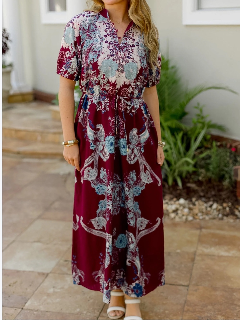 NWT Cleobella Dulcinea Ankle Dress Size Medium Floral Cotton Paisley Seraphine